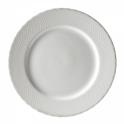 White Wicker Dinner Plate