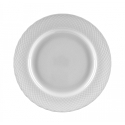 White Wicker Salad/Dessert Plate