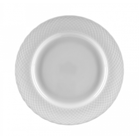 White Wicker Salad/Dessert Plate