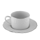 Vine Silver Line Can Cup/Saucer