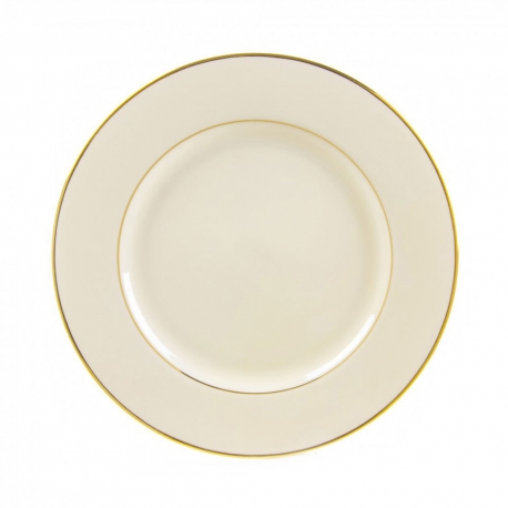 Cream Double Gold Salad/Dessert Plate