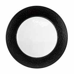 Colored Rim Black Rim Glass Charger Plate