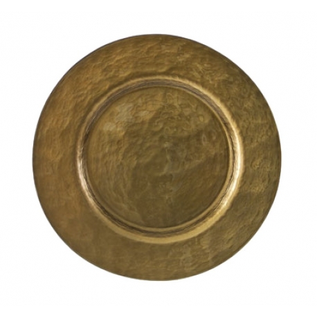 Metallic Brown Glass Charger Plate