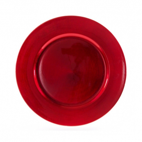 Lacquer Round Red Charger Plate