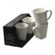 Square Box Sets - Black Square Mug Set Of 4